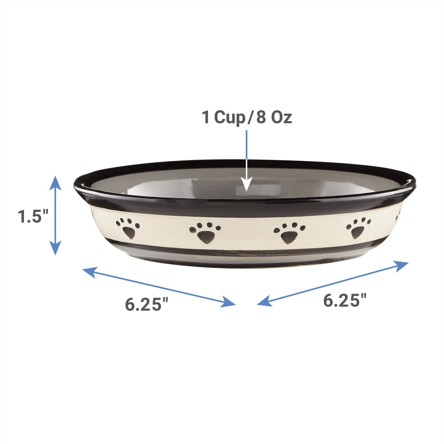 PetRageous Designs Metro Oval Ceramic Dog & Cat Dish 2 PetRageous Designs Metro Oval Ceramic Dog & Cat Dish - Image 2