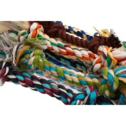 Booda Multi Color 2-Knot Rope Bone Dog Toy -PetSafe Kong Shop 70593 PT2. AC SS1800 V1474642799