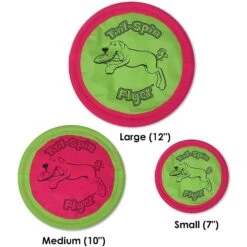 Booda Soft Bite Tail Spin Flyer Flying Disc Dog Toy, Color Varies -PetSafe Kong Shop 70599 PT2. AC SS1800 V1534452141