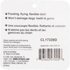 Booda Soft Bite Tail Spin Flyer Flying Disc Dog Toy, Color Varies -PetSafe Kong Shop 70599 PT5. AC SS1800 V1530911774