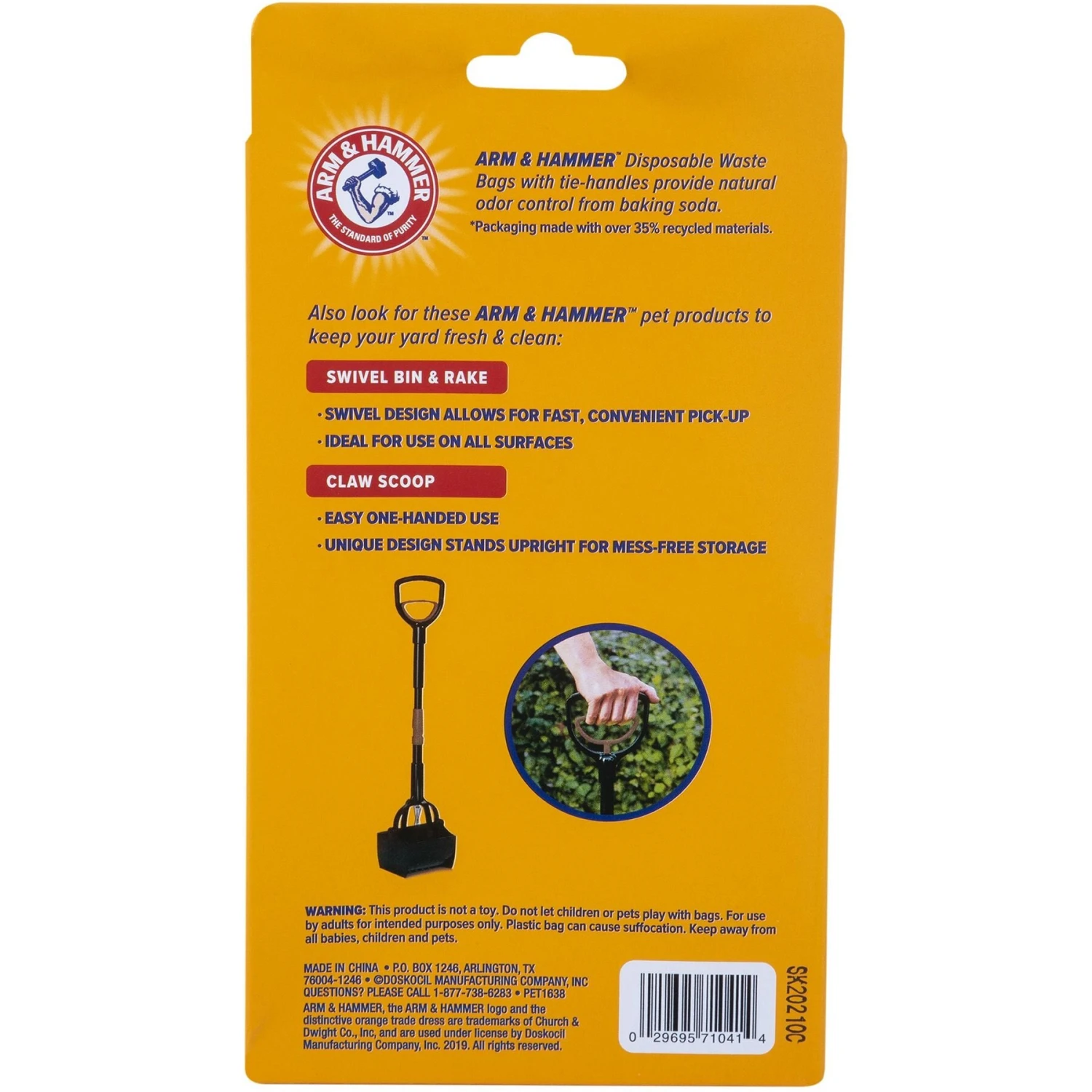 Arm & Hammer Disposable Handle Easy Tie Waste Bags, Blue 3 Arm & Hammer Disposable Handle Easy Tie Waste Bags, Blue - Image 3
