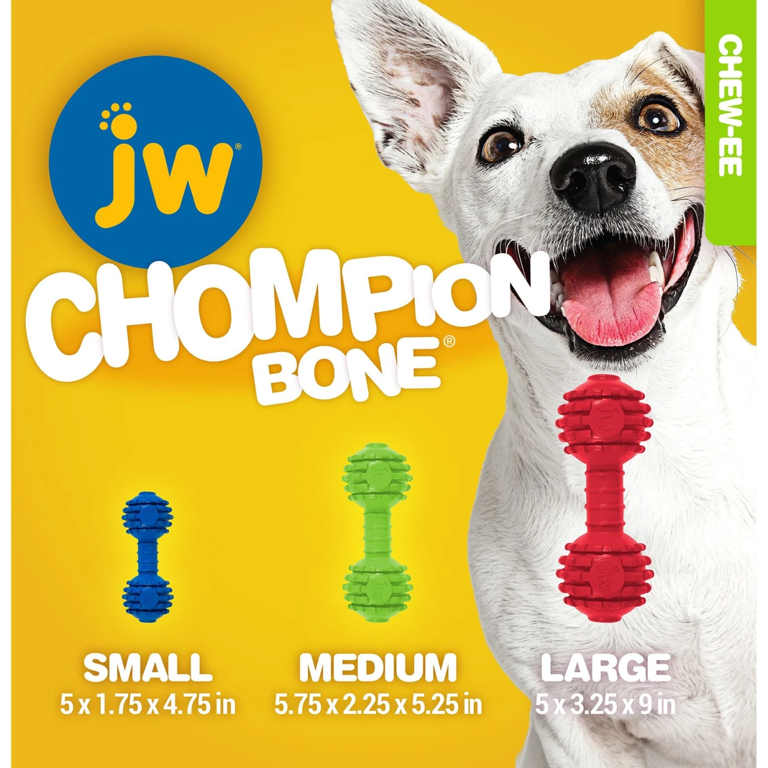 JW Pet Chompion Dog Toy, Color Varies 3 JW Pet Chompion Dog Toy, Color Varies - Image 3