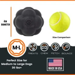 Monster K9 Dog Toys Ultra Durable Tumbler Interactive Dog Toy, Black -PetSafe Kong Shop 711342 PT1. AC SS1800 V1668809678