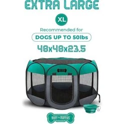 Ruff 'N Ruffus Portable Foldable Cat & Dog Playpen, Carrying Case, & Travel Bowl -PetSafe Kong Shop 711446 PT5. AC SS1800 V1673626568