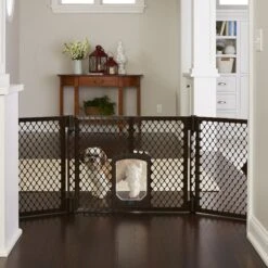 MyPet Extra Wide Cat & Dog Gate With Pet Door, Brown 9 MyPet Extra Wide Cat & Dog Gate With Pet Door, Brown -PetSafe Kong Shop 711758 PT3. AC SS1800 V1670434302