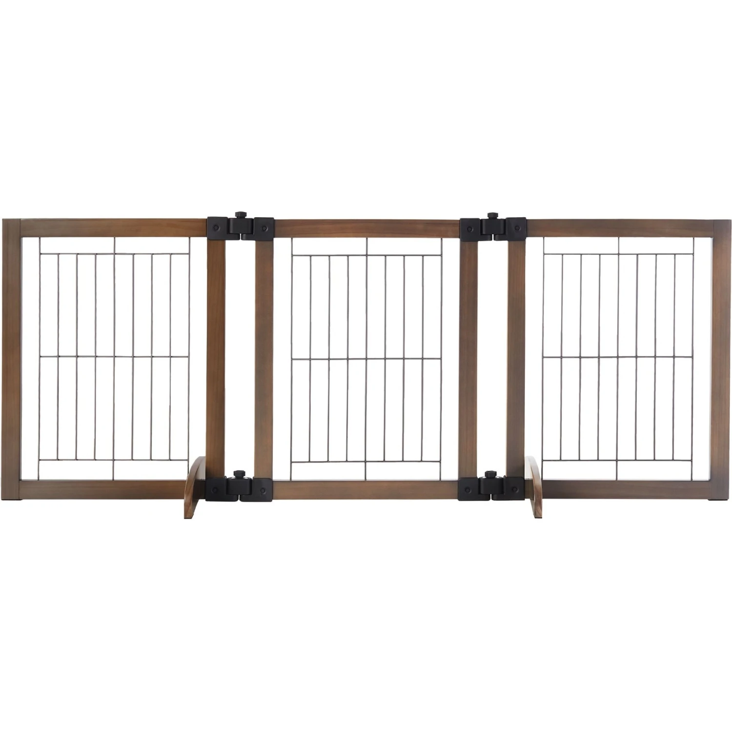 MyPet Wide Versa-Lock Freestanding Cat & Dog Gate, Woodtone 2 MyPet Wide Versa-Lock Freestanding Cat & Dog Gate, Woodtone - Image 2