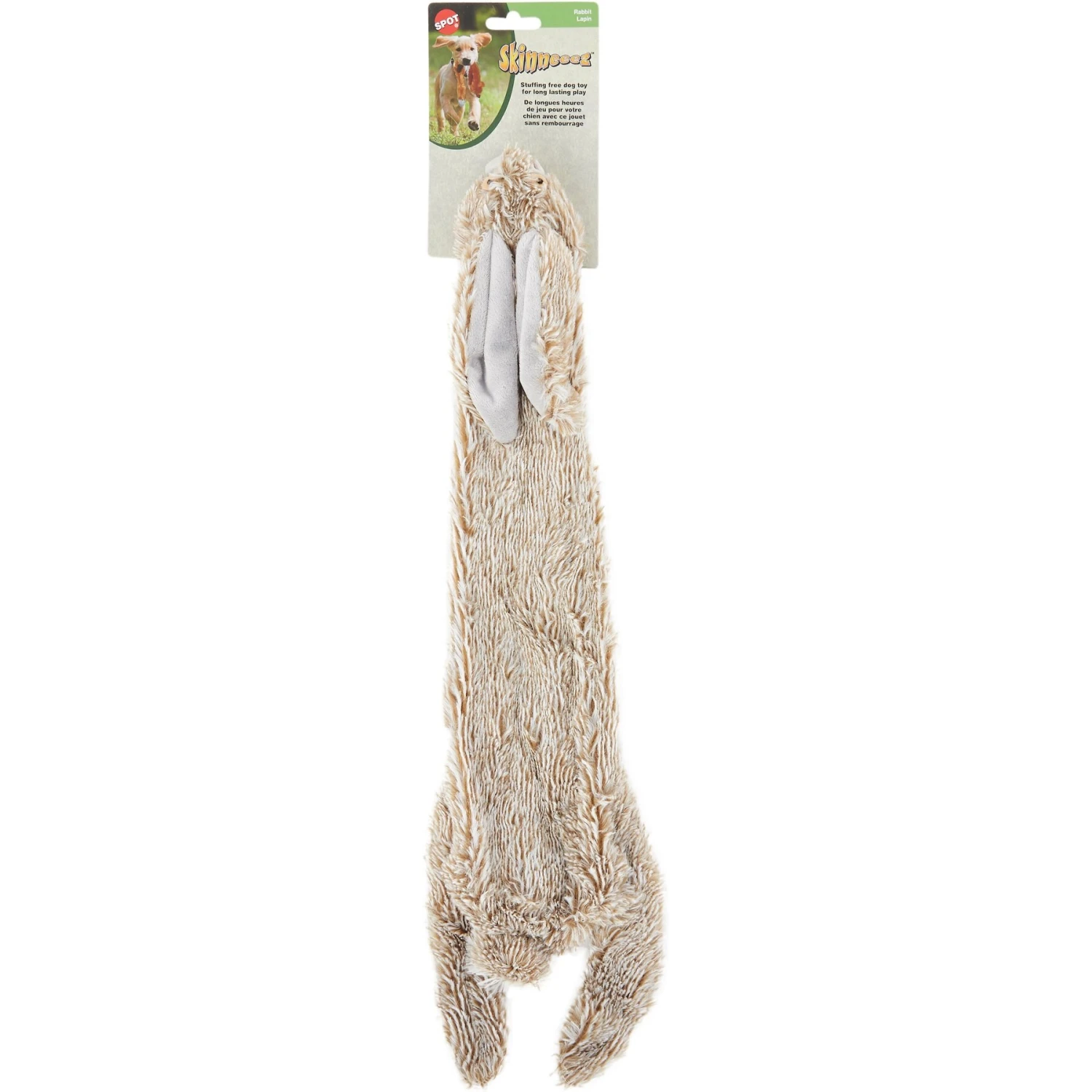 Ethical Pet Skinneeez Forest Series Rabbit Stuffing-Free Squeaky Plush Dog Toy 2 Ethical Pet Skinneeez Forest Series Rabbit Stuffing-Free Squeaky Plush Dog Toy - Image 2