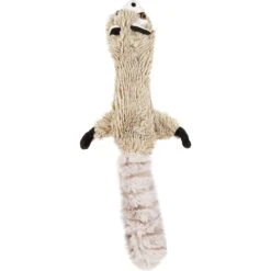 Ethical Pet Skinneeez Forest Series Raccoon Stuffing-Free Squeaky Plush Dog Toy