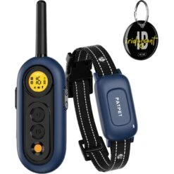 PATPET 1000-ft Remote Shock Collar Anti Bark Adult Dog Training Collar, Blue, Small