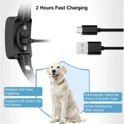 PATPET BC01 Automatic & Manual Adult Dog Bark Training Collar, Small -PetSafe Kong Shop 716678 PT2. AC SS1800 V1670451621