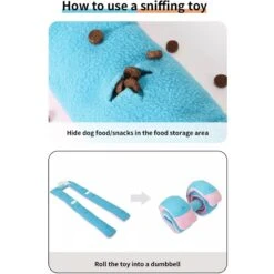 EYS Retractable Treat Dispensing Plush Dumbbell Interactive Dog Toy -PetSafe Kong Shop 716718 PT2. AC SS1800 V1668809678