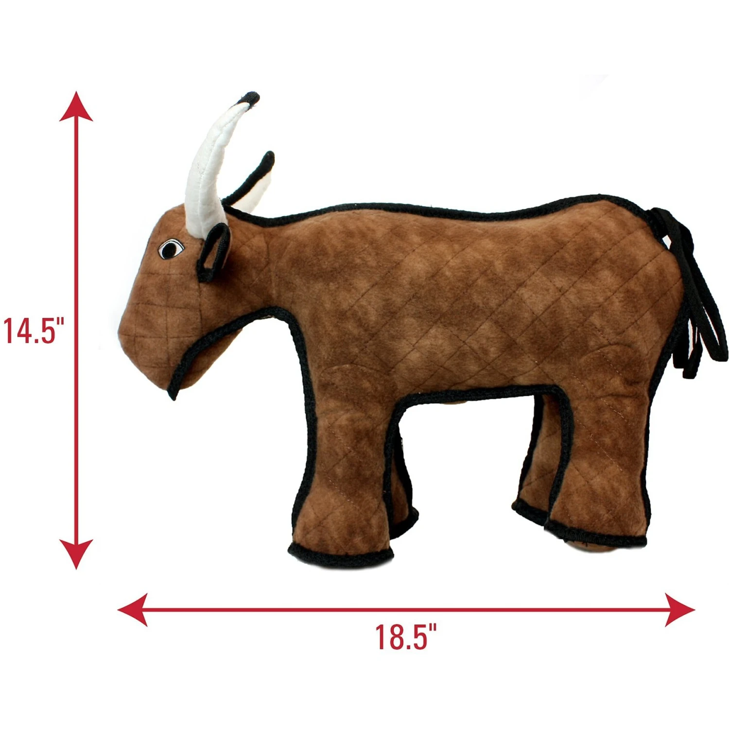 Tuffy's Bull Bevo Plush Dog Toy 2 Tuffy's Bull Bevo Plush Dog Toy - Image 2