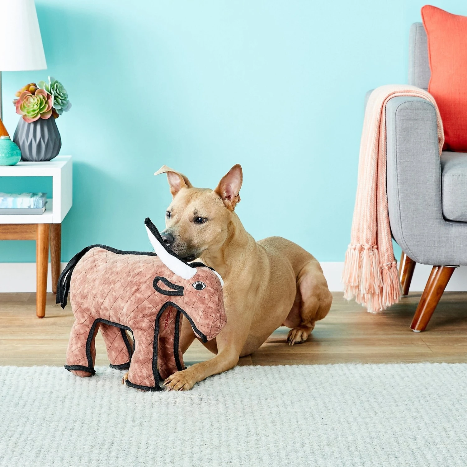 Tuffy's Bull Bevo Plush Dog Toy 4 Tuffy's Bull Bevo Plush Dog Toy - Image 4