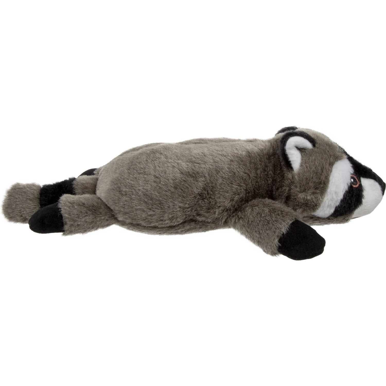 GoDog Flatz Raccoon Squeaky Plush Dog Toy, Brown, Large 4 GoDog Flatz Raccoon Squeaky Plush Dog Toy, Brown, Large - Image 4