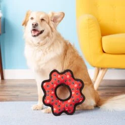 Tuffy's Ultimate Gear Ring Squeaky Plush Dog Toy -PetSafe Kong Shop 72197 PT3. AC SS1800 V1589493773