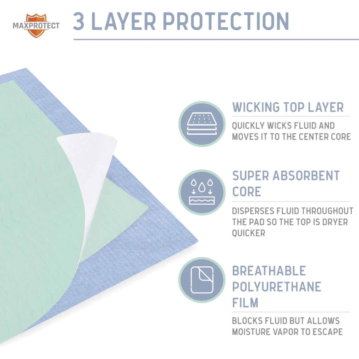 Chew + Heal Max Protect Pawformance Reusable Dog Pee Pads, 34x 36-in 2 Chew + Heal Max Protect Pawformance Reusable Dog Pee Pads, 34x 36-in - Image 2