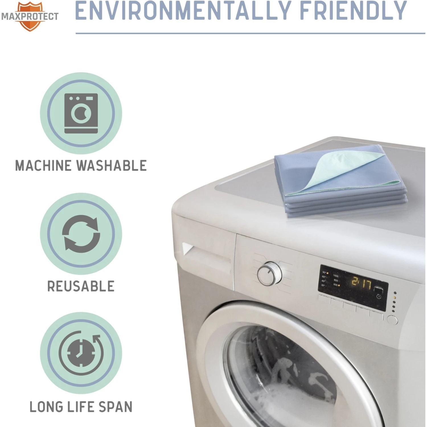 Chew + Heal Max Protect Pawformance Reusable Dog Pee Pads, 34x 36-in 4 Chew + Heal Max Protect Pawformance Reusable Dog Pee Pads, 34x 36-in - Image 4