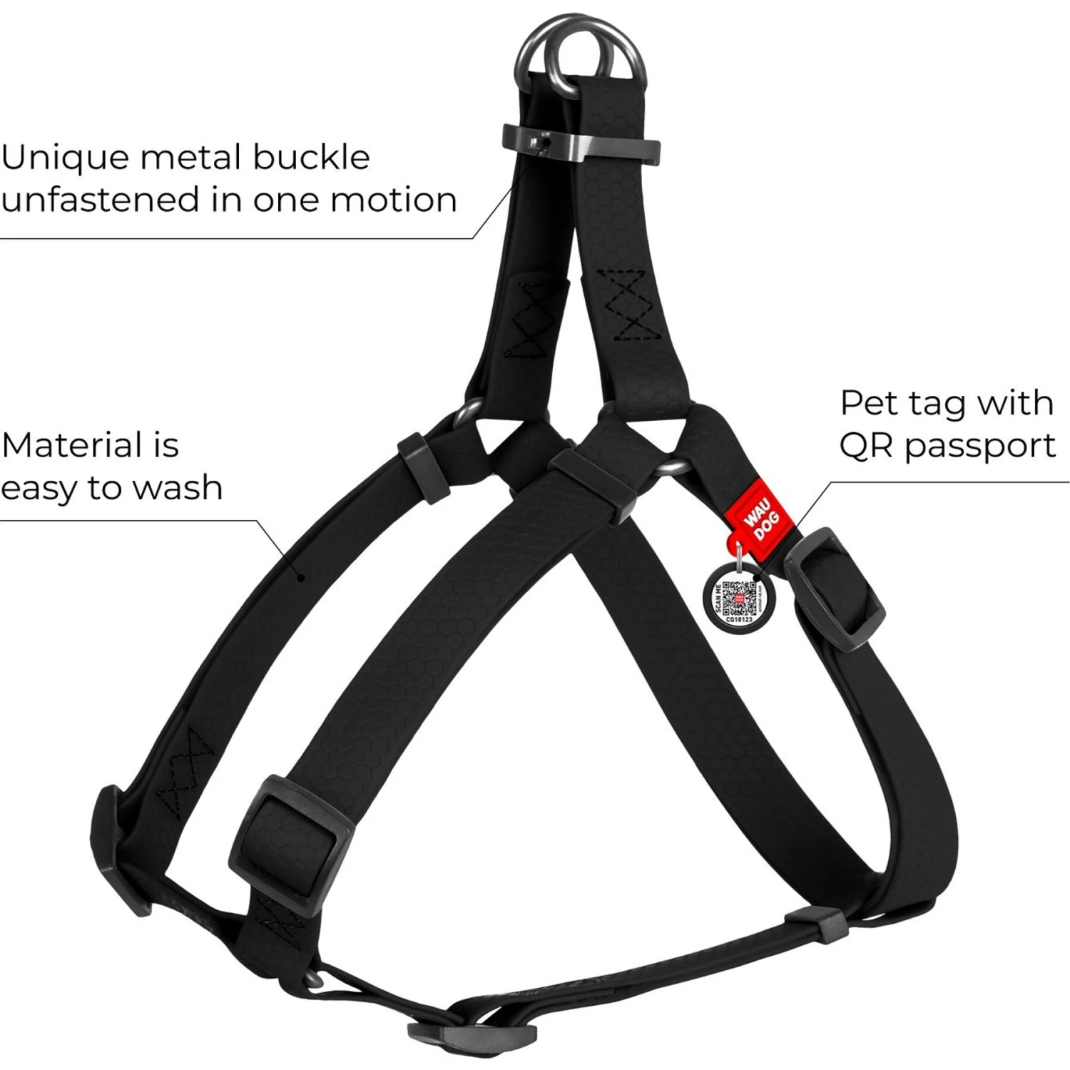 WAUDOG Waterproof Dog Harness With QR Tag 2 WAUDOG Waterproof Dog Harness With QR Tag - Image 2