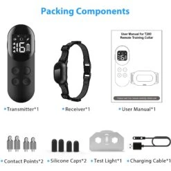 Petdiary Rechargeable & Waterpoof Electric Dog Training Collar, Black -PetSafe Kong Shop 727150 PT8. AC SS1800 V1675868206