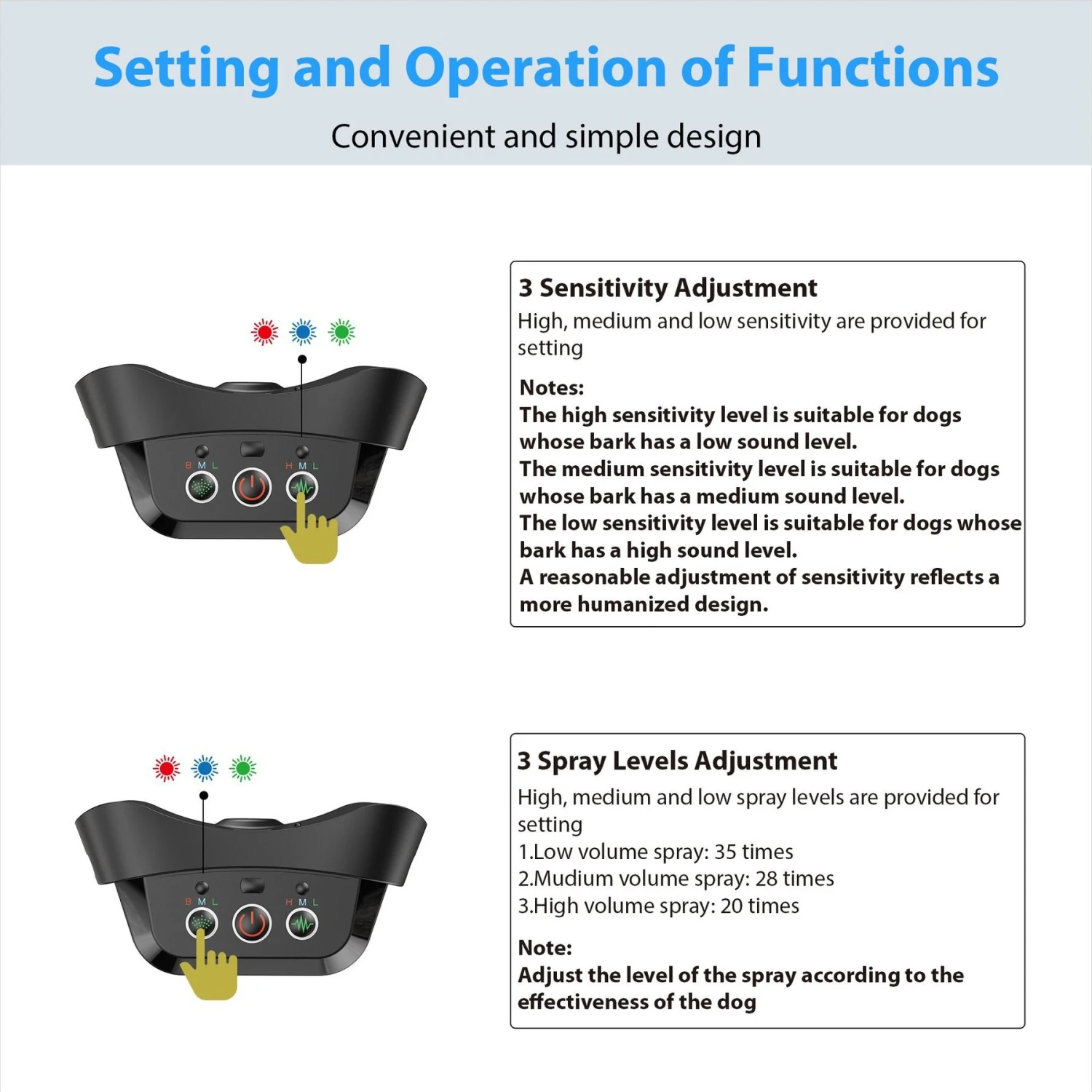 Petdiary Deterrent Dog Spray Collar With Spray Refill, Black 6 Petdiary Deterrent Dog Spray Collar With Spray Refill, Black - Image 6