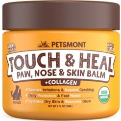 Petsmont Organic Touch & Heal Dog Paw Balm, 2-oz Jar + 2 Items -PetSafe Kong Shop 728126 PT5. AC SS1800 V1669907998