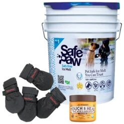 Ultra Paws Durable Dog Boots, 4 Count + 2 Items
