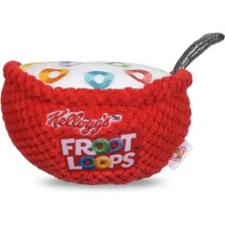 Fetch For Pets Kellogg's Froot Loops Cereal Bowl Plush Squeaky Dog Toy, Small