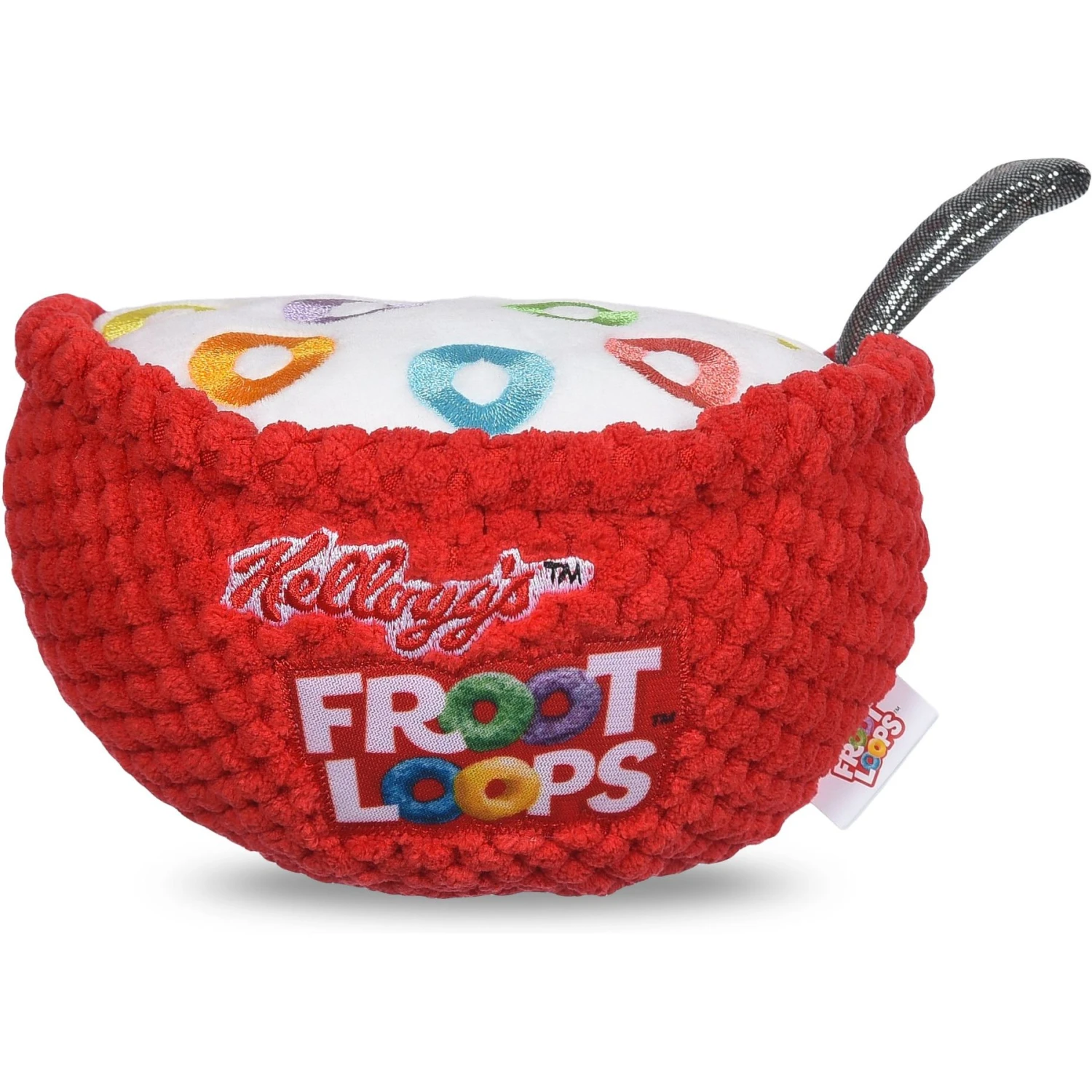 Fetch For Pets Kellogg's Froot Loops Cereal Bowl Plush Squeaky Dog Toy, Small 1 Fetch For Pets Kellogg's Froot Loops Cereal Bowl Plush Squeaky Dog Toy, Small