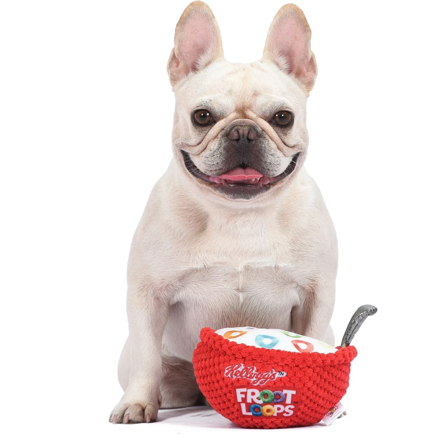Fetch For Pets Kellogg's Froot Loops Cereal Bowl Plush Squeaky Dog Toy, Small 4 Fetch For Pets Kellogg's Froot Loops Cereal Bowl Plush Squeaky Dog Toy, Small - Image 4