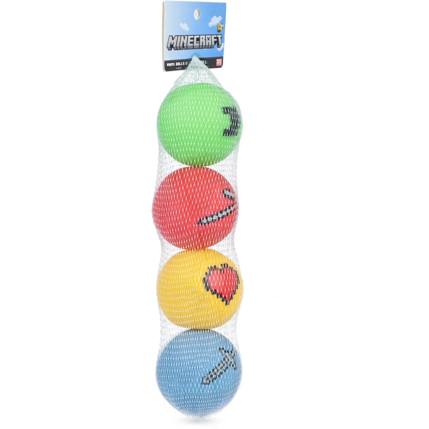 Fetch For Pets Minecraft Vinyl Squeaky Dog Ball, 4 Count 2 Fetch For Pets Minecraft Vinyl Squeaky Dog Ball, 4 Count - Image 2