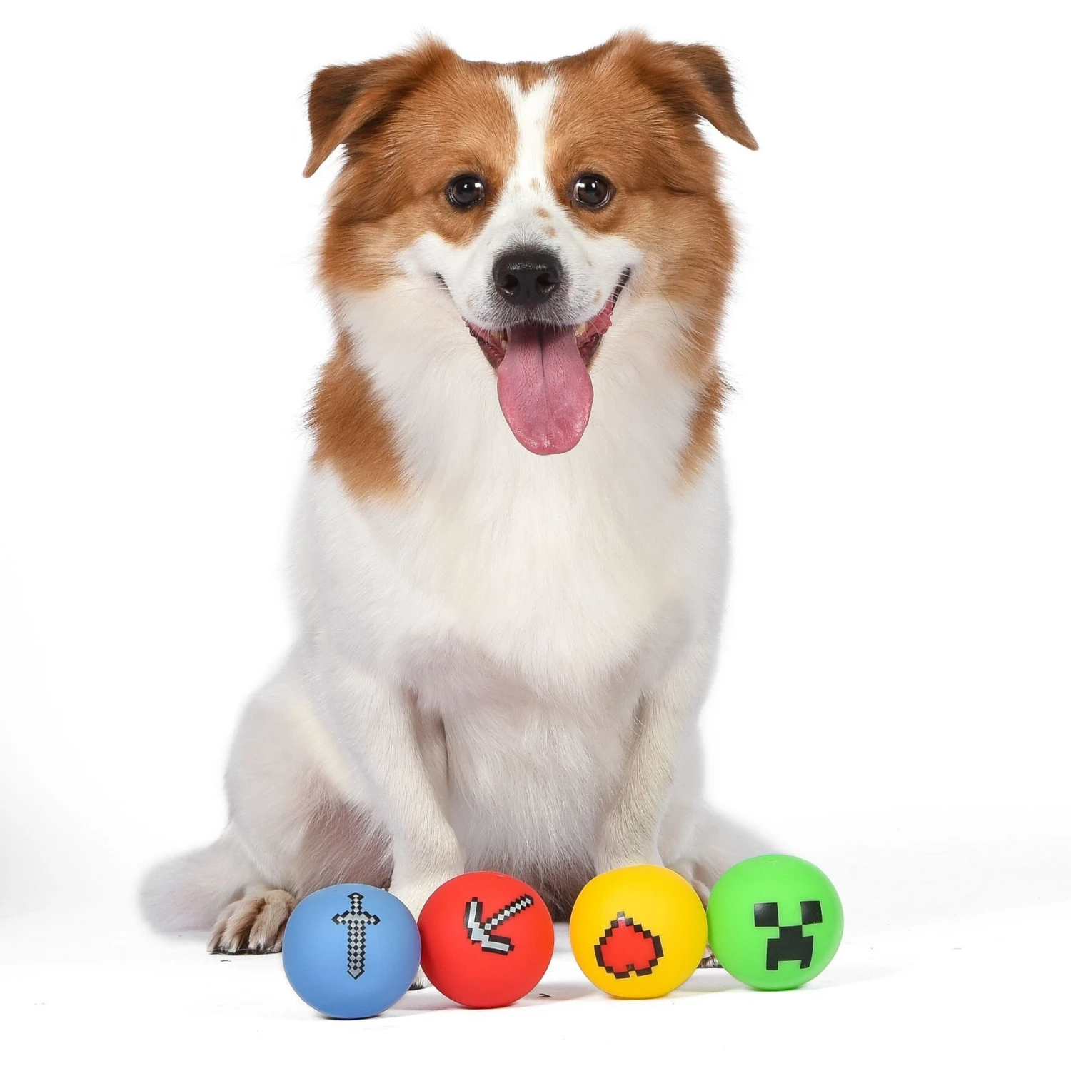 Fetch For Pets Minecraft Vinyl Squeaky Dog Ball, 4 Count 4 Fetch For Pets Minecraft Vinyl Squeaky Dog Ball, 4 Count - Image 4