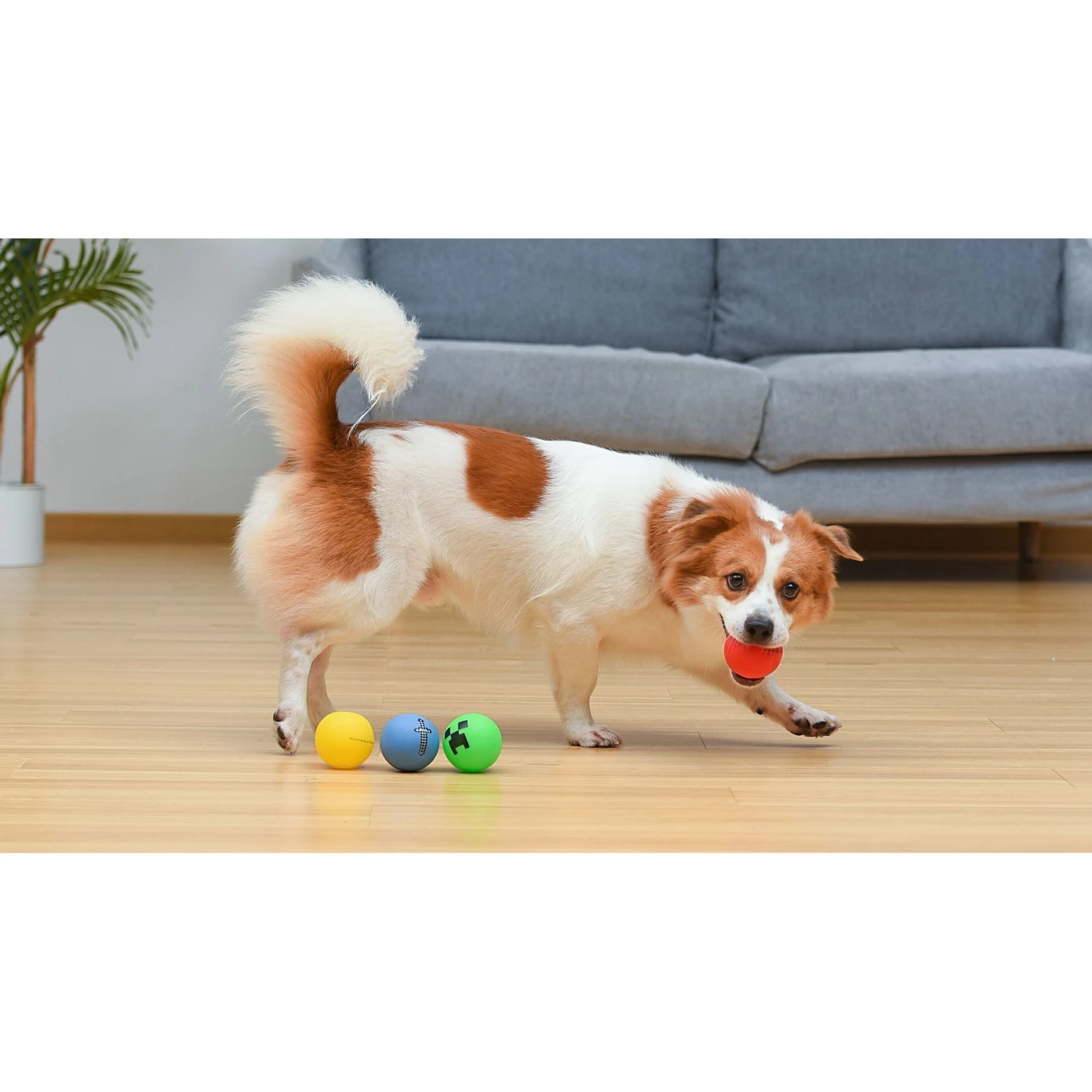 Fetch For Pets Minecraft Vinyl Squeaky Dog Ball, 4 Count 5 Fetch For Pets Minecraft Vinyl Squeaky Dog Ball, 4 Count - Image 5