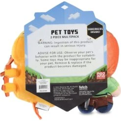 Fetch For Pets Minecraft Alex & Gold Axolotl Figure Plush Squeaky Dog Toy, Small, 2 Count -PetSafe Kong Shop 728734 PT2. AC SS1800 V1682619817