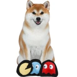 Fetch For Pets Pac-Man Pac-Man, Inky, & Blinky Silo Plush Squeaky Dog Toy, 3 Count -PetSafe Kong Shop 728894 PT3. AC SS1800 V1682628820