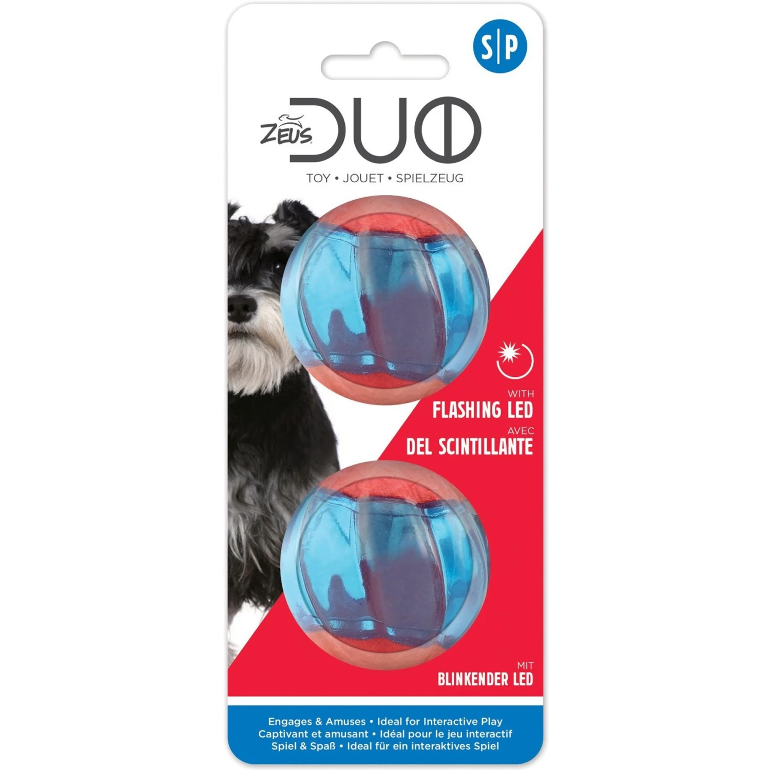Zeus Duo Ball With LED Dog Toy 1 Zeus Duo Ball With LED Dog Toy