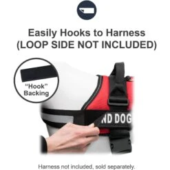 Industrial Puppy "Blind Dog" Velcro Patches For Dog Harness, Black/White, 2 Count -PetSafe Kong Shop 732582 PT2. AC SS1800 V1670450100