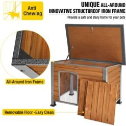Aivituvin Wooden Heavy Duty Dog House -PetSafe Kong Shop 734502 PT3. AC SS1800 V1670601152