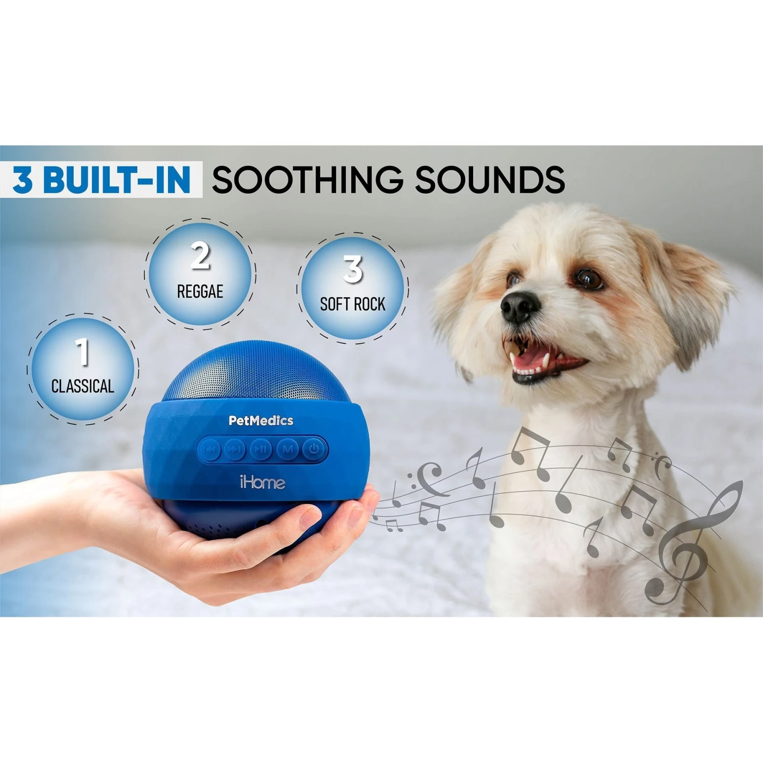 PetMedics Premium Pet Sound Soother With Noise Detecting Microphones, Blue 4 PetMedics Premium Pet Sound Soother With Noise Detecting Microphones, Blue - Image 4