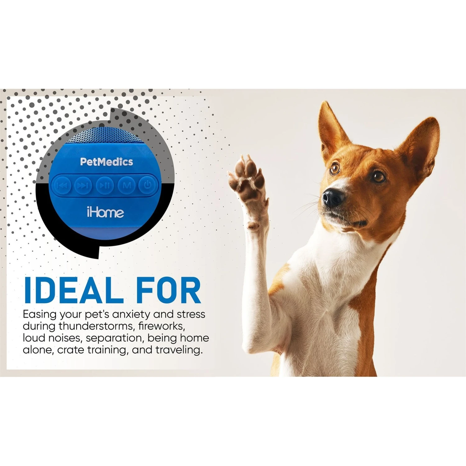 PetMedics Premium Pet Sound Soother With Noise Detecting Microphones, Blue 6 PetMedics Premium Pet Sound Soother With Noise Detecting Microphones, Blue - Image 6