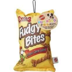 Ethical Pet Fun Food Fudgy Bites Plush Squeaky Dog Toy, Assorted