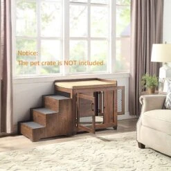 Unipaws Wooden Three-Story Dog Ladder, Walnut -PetSafe Kong Shop 739438 PT7. AC SS1800 V1671223372