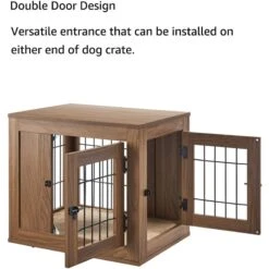 Unipaws Wooden Wire Double Door Furniture End Table Dog Crate,Walnut, Small 10 Unipaws Wooden Wire Double Door Furniture End Table Dog Crate,Walnut, Small -PetSafe Kong Shop 739454 PT3. AC SS1800 V1671222465