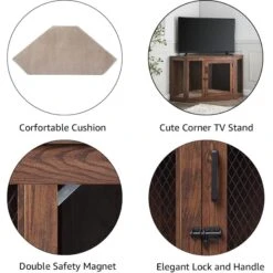 Unipaws Furniture Style Corner Dog Crate -PetSafe Kong Shop 739486 PT3. AC SS1800 V1672161753