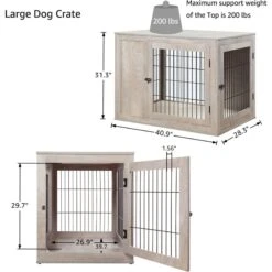 Unipaws Wooden Wire Furniture Style Dog Crate -PetSafe Kong Shop 739542 PT5. AC SS1800 V1672168953