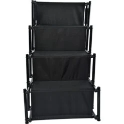 Max & Marlow Go Gear Portable Anti-Slip Safety Dog Stairs, Black, Large