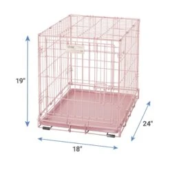 MidWest ICrate Single Door Collapsible Wire Dog Crate, Pink, 24 Inch -PetSafe Kong Shop 74290 PT2. AC SS1800 V1566319915