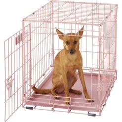 MidWest ICrate Single Door Collapsible Wire Dog Crate, Pink, 24 Inch -PetSafe Kong Shop 74290 PT3. AC SS1800 V1569015249