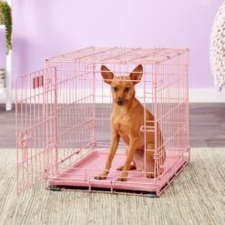 MidWest ICrate Single Door Collapsible Wire Dog Crate, Pink, 24 Inch -PetSafe Kong Shop 74290 PT4. AC SS1800 V1562173052