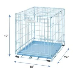 MidWest ICrate Single Door Collapsible Wire Dog Crate, Blue -PetSafe Kong Shop 74292 PT2. AC SS1800 V1566319937