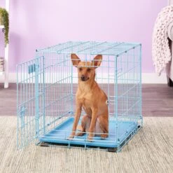 MidWest ICrate Single Door Collapsible Wire Dog Crate, Blue -PetSafe Kong Shop 74292 PT4. AC SS1800 V1562173093